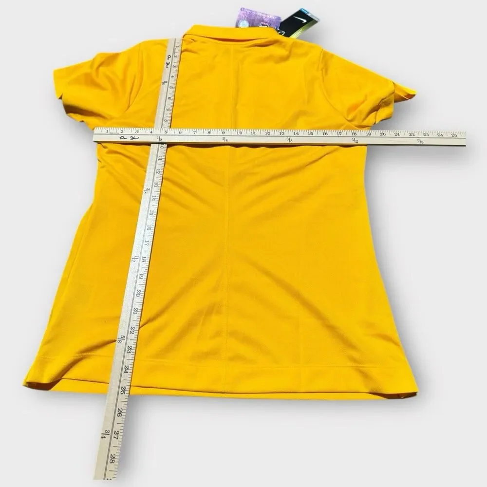 NWT PGA Tour Nike Women's LRG Yellow Performance Polo Golf Golfwear Sports Shirt